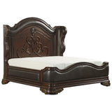 Royal Highlands  Dark Cherry Queen Bed - Ornate Home