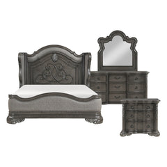 Royal Highlands Gray 4pc Bedroom Set - Ornate Home