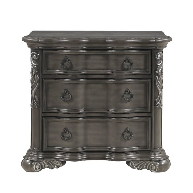 Royal Highlands Gray Nightstand - Ornate Home