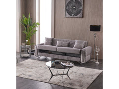 Royal Light Grey 3-pieces (Sofa & Loveseat & Chair) Living Room Set - Ornate Home