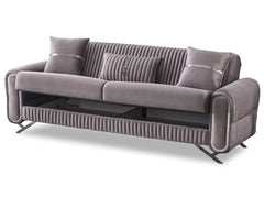 Royal Light Grey Convertible Sofa - Ornate Home