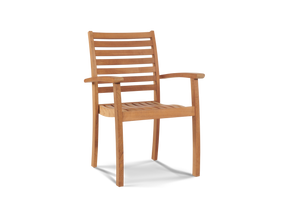 Royal Teak Outdoor Dining Stacking Armchair (Set of 4) - Ornate Home