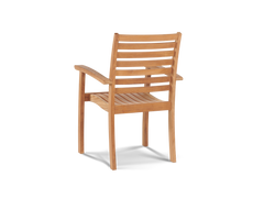 Royal Teak Outdoor Dining Stacking Armchair (Set of 4) - Ornate Home
