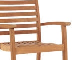 Royal Teak Outdoor Dining Stacking Armchair (Set of 4) - Ornate Home