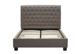 Royal Tufted California King Platform Bed in Dolphin Linen - Ornate Home