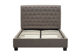 Royal Tufted Platform Bed in Dolphin Linen - Ornate Home