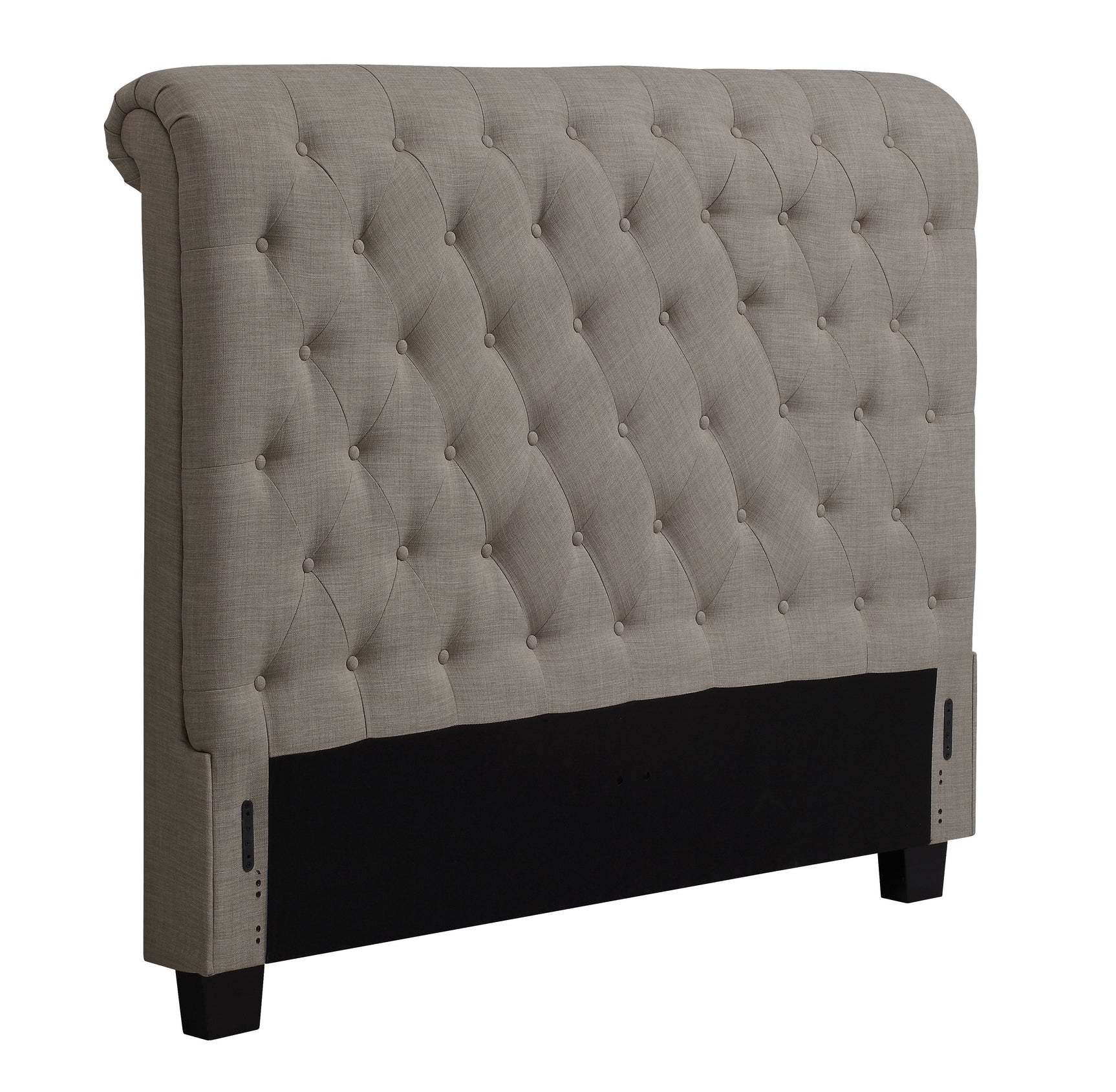 Royal Tufted Upholstered Headboard in Dolphin Linen - Ornate Home