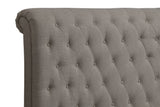Royal Tufted Upholstered Headboard in Dolphin Linen - Ornate Home