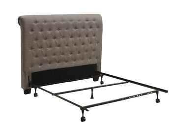 Royal Tufted Upholstered Headboard in Dolphin Linen - Ornate Home