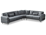 Royal Grey Convertible Sectional Sofa
