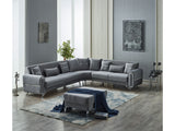 Royal Grey Convertible Sectional Sofa