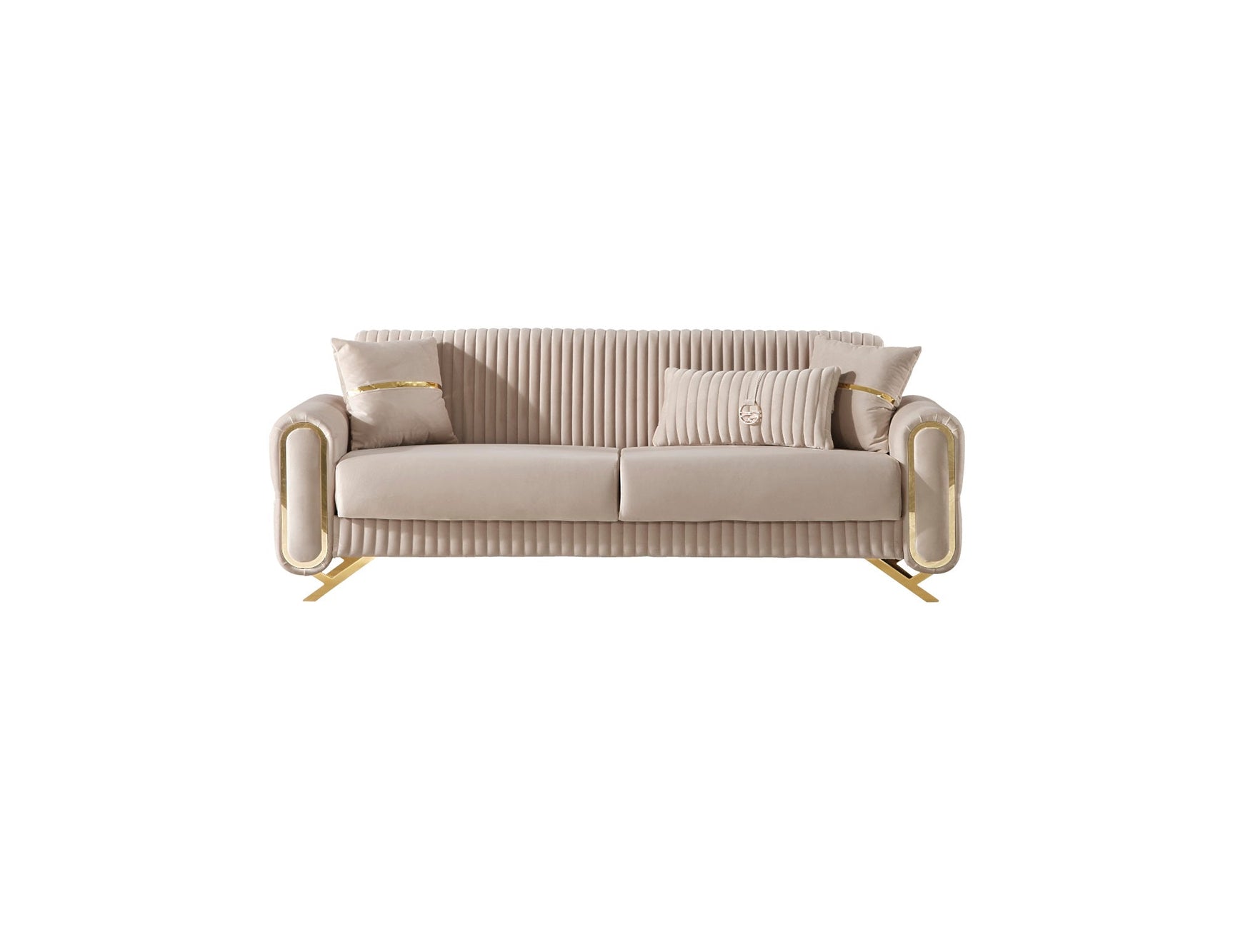 Royal Beige 3-pieces (Sofa & Loveseat & Chair) Living Room Set
