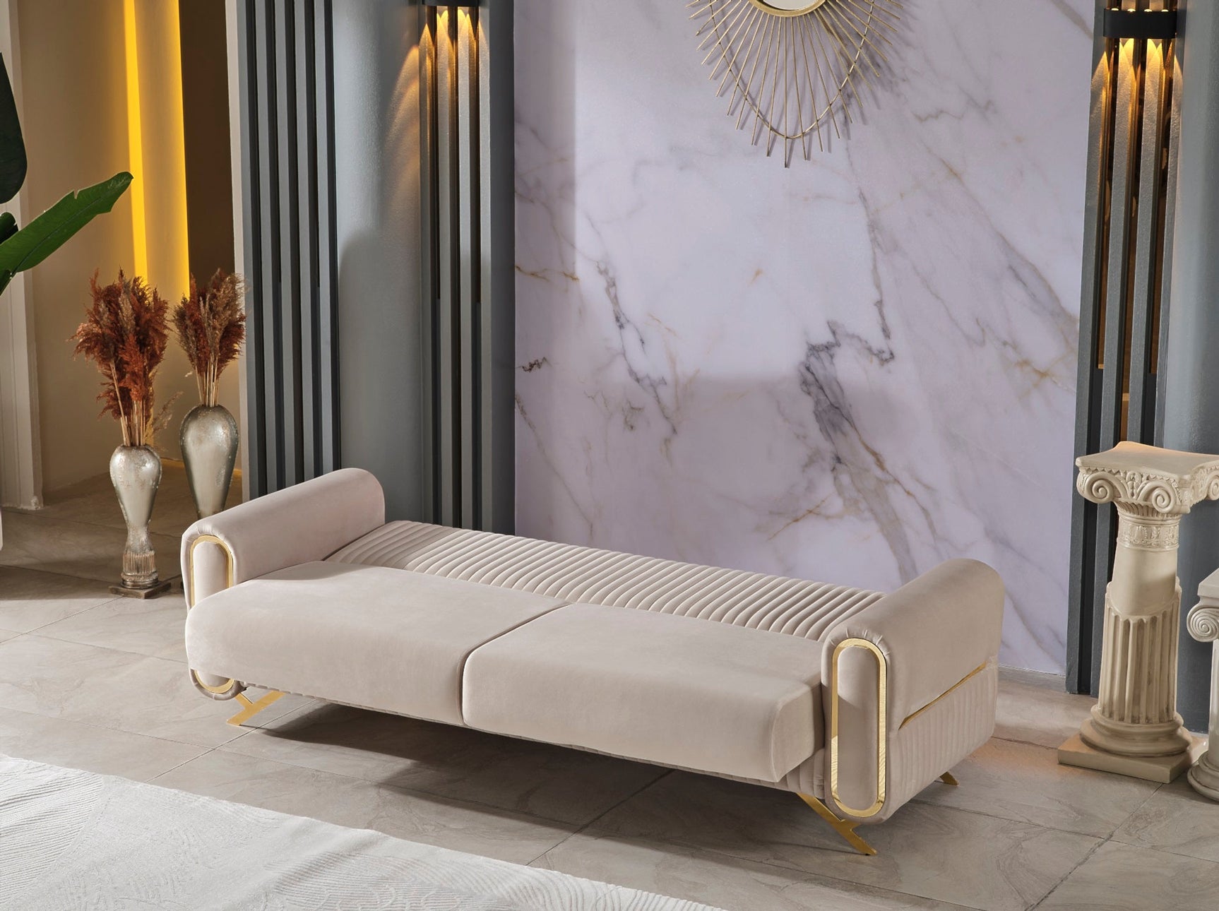 Royal Beige 3-pieces (Sofa & Loveseat & Chair) Living Room Set
