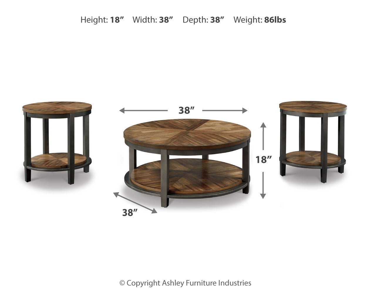 Roybeck Coffee Table Set (Set of 3) (Online Special Price) - Ornate Home