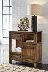 Roybeck Light Brown/Bronze Accent Cabinet (Online Special Price) - Ornate Home