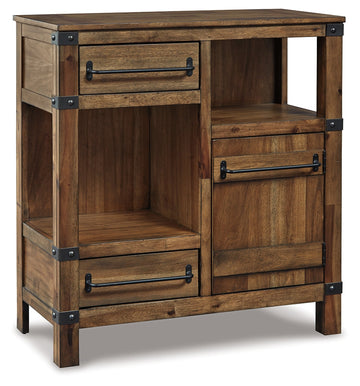 Roybeck Light Brown/Bronze Accent Cabinet - Ornate Home