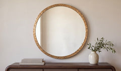 Royce Antique Brass Large Mirror Bronze - Ornate Home