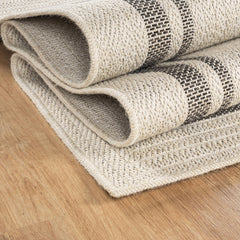 Royce Bone 6 Jute-Look Area Rug | Elegant & Washable - Ornate Home