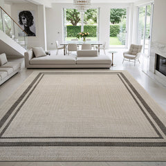 Royce Bone 6 Jute-Look Area Rug | Elegant & Washable - Ornate Home