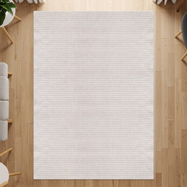 Royce Bone Jute-Look Area Rug | Minimalist Modern Style - Ornate Home