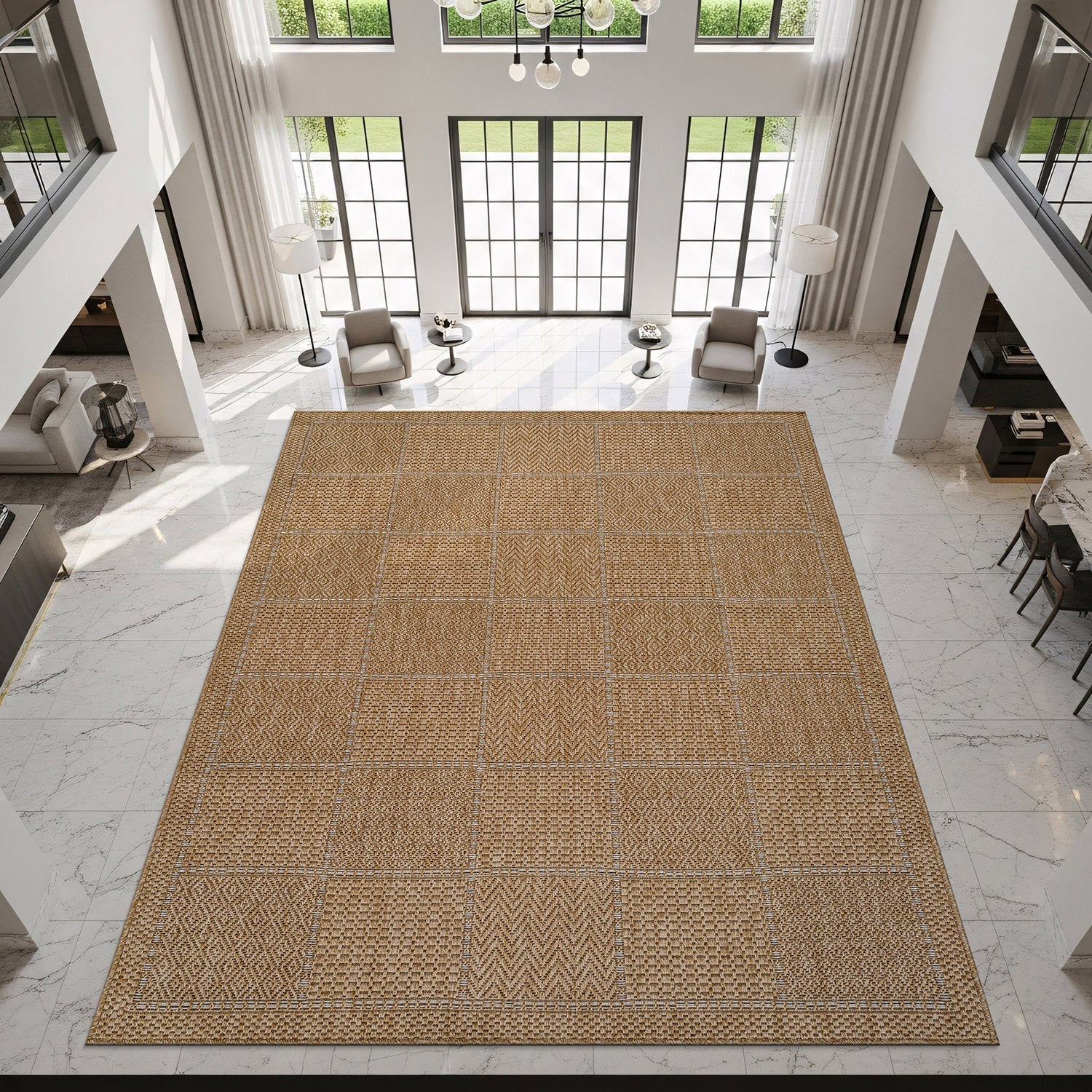 Royce Natural 5 Rug | Fade-Resistant Indoor/Outdoor - Ornate Home