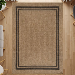 Royce Natural 6 Jute-Look Area Rug | Earthy Texture - Ornate Home