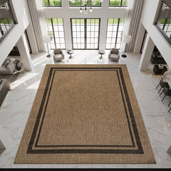 Royce Natural 6 Jute-Look Area Rug | Earthy Texture - Ornate Home