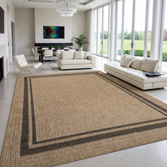 Royce Natural 6 Jute-Look Area Rug | Earthy Texture - Ornate Home