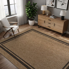Royce Natural 6 Jute-Look Area Rug | Earthy Texture - Ornate Home