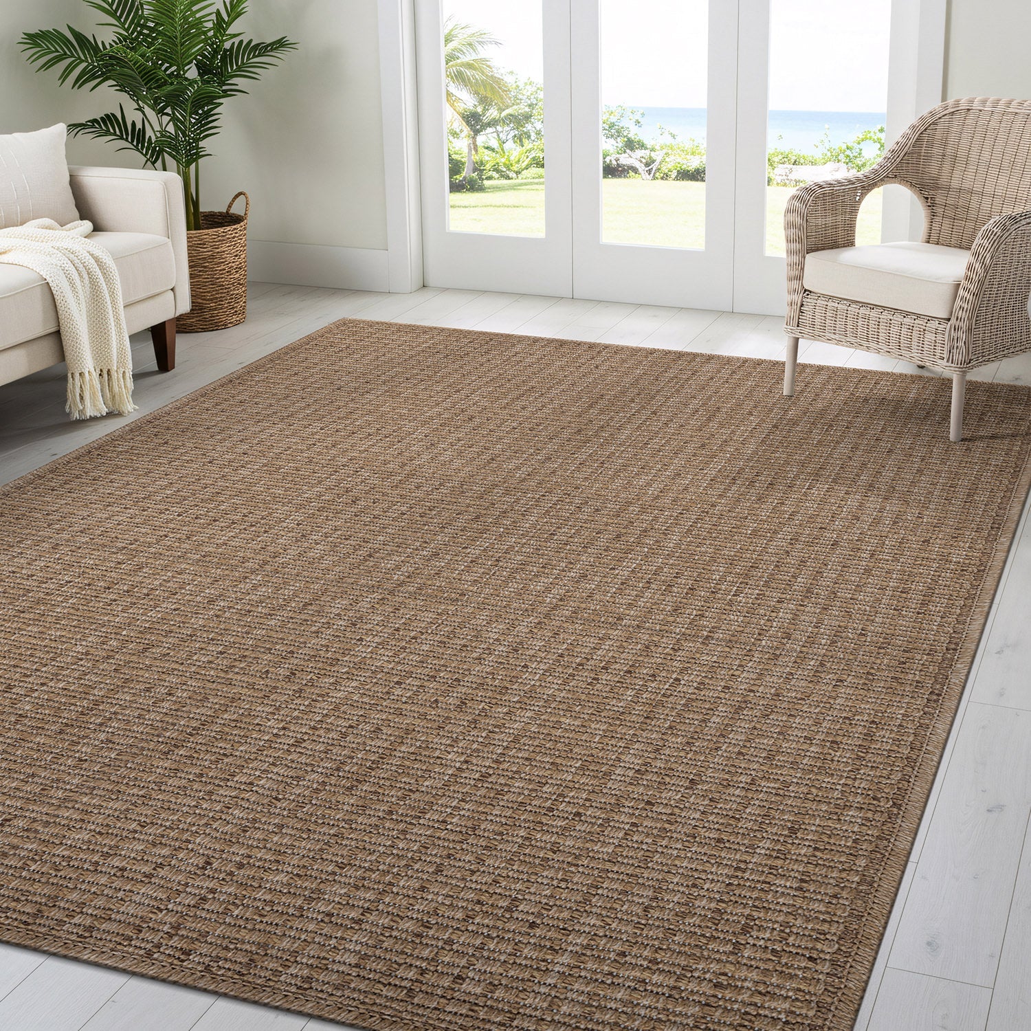 Royce Natural Jute-Look Area Rug | Timeless Rustic Charm - Ornate Home