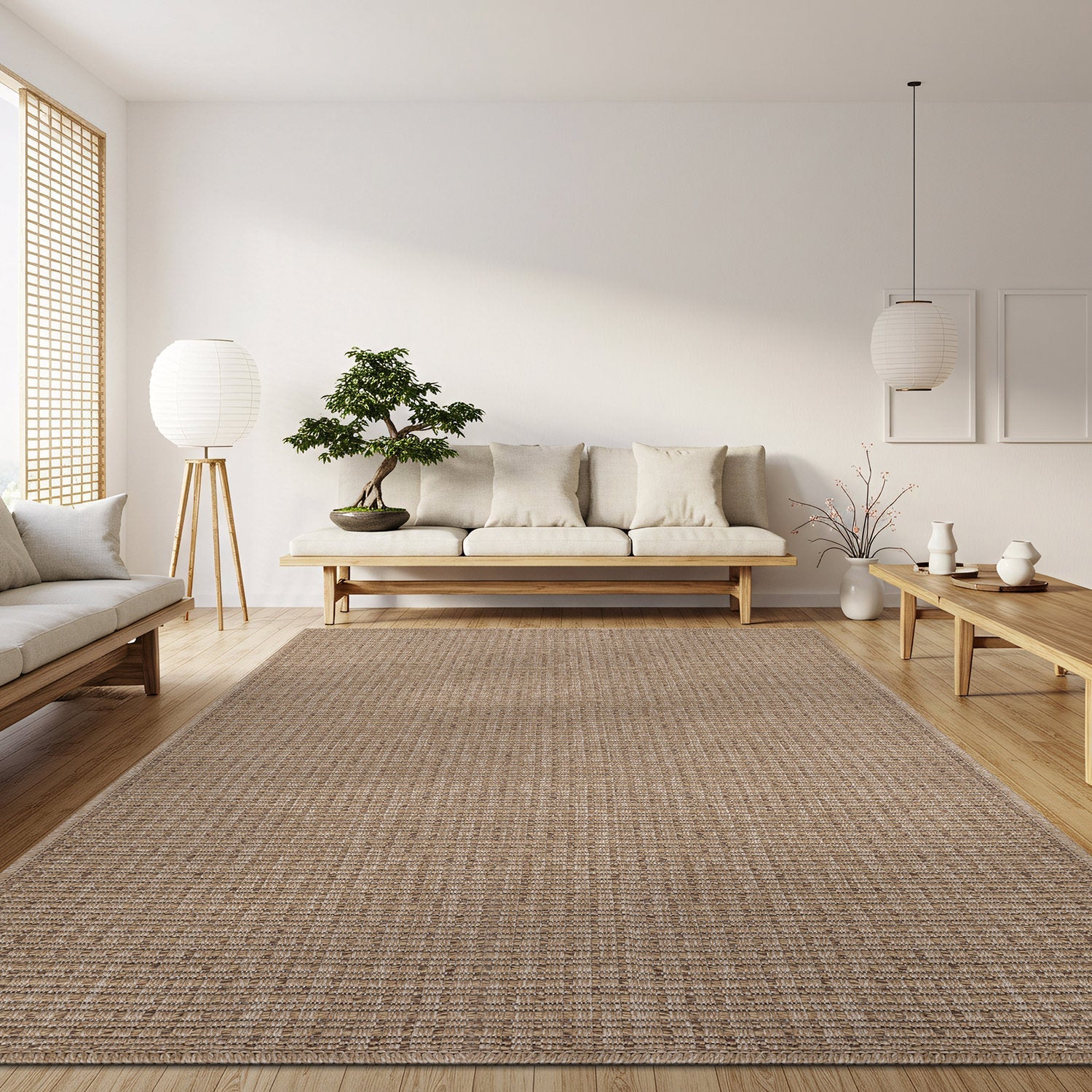 Royce Natural Jute-Look Area Rug | Timeless Rustic Charm - Ornate Home