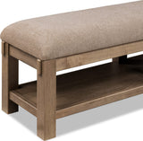 Roycroft Butternut/Harvest Wood Wood/Upholstered Bench - Ornate Home