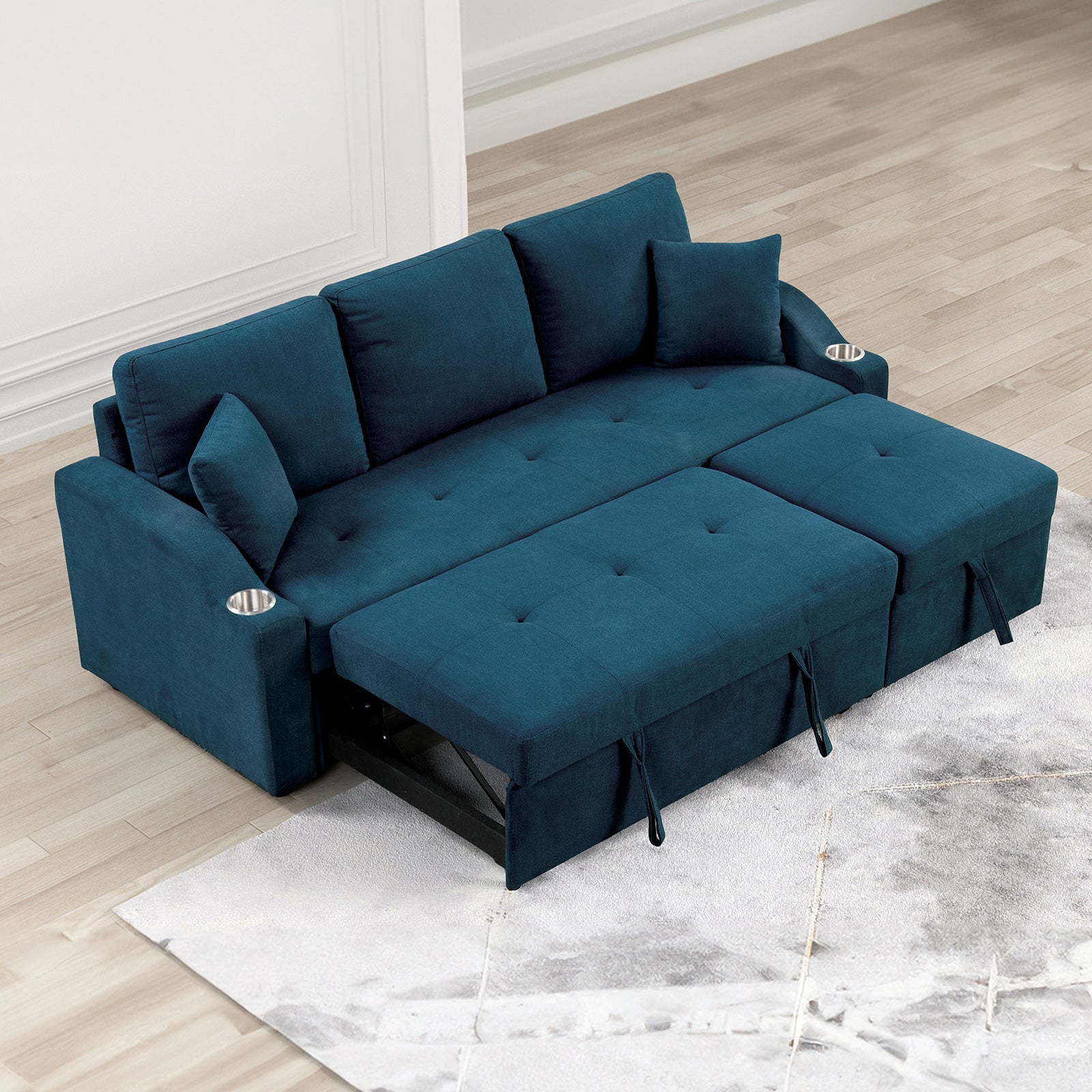 Royden Blue Sleeper Sofa - Ornate Home