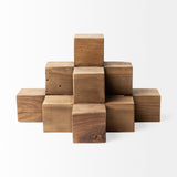 Rubik Natural Wooden Cube Display Object - Ornate Home