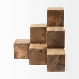 Rubik Natural Wooden Cube Display Object - Ornate Home