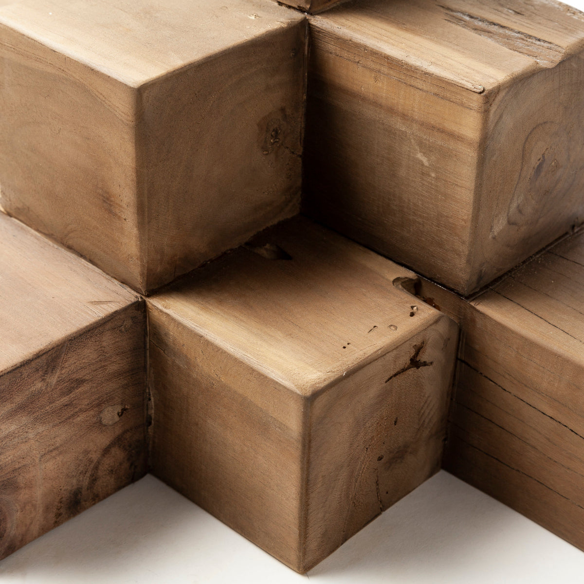 Rubik Natural Wooden Cube Display Object - Ornate Home