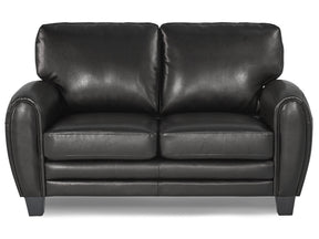 Rubin Black Loveseat - Ornate Home