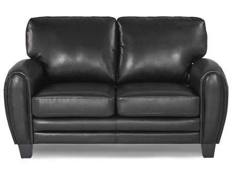 Rubin Black Loveseat - Ornate Home
