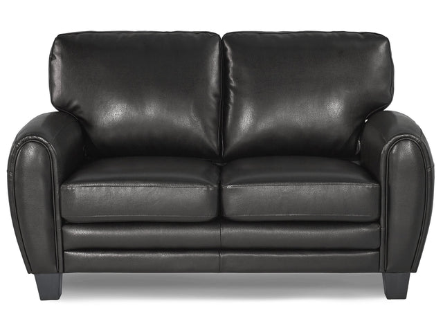 Rubin Black Loveseat - Ornate Home