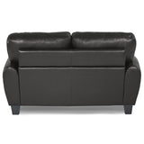 Rubin Black Loveseat - Ornate Home