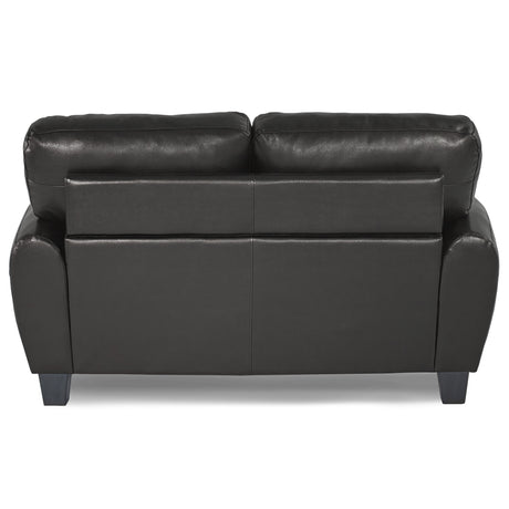 Rubin Black Loveseat - Ornate Home