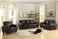 Rubin Black Loveseat - Ornate Home