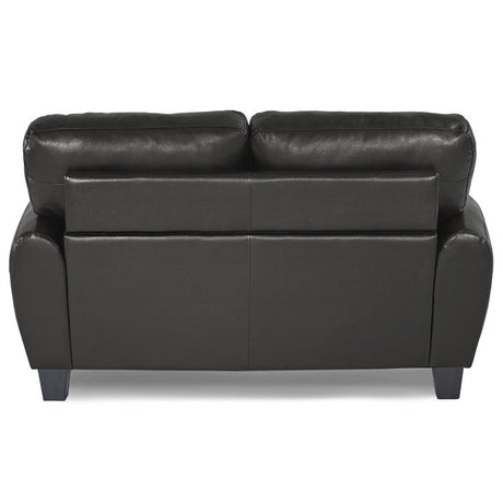 Rubin Black Loveseat - Ornate Home