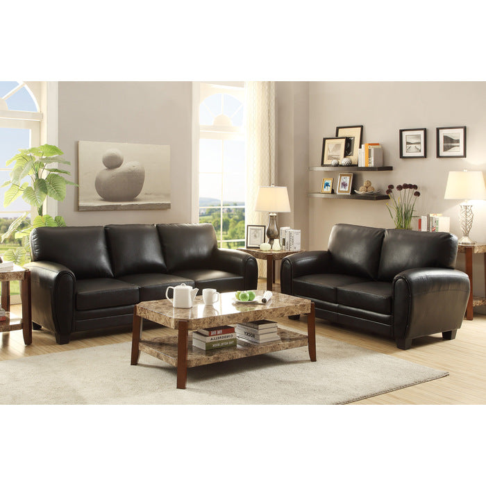 Rubin Black Loveseat - Ornate Home