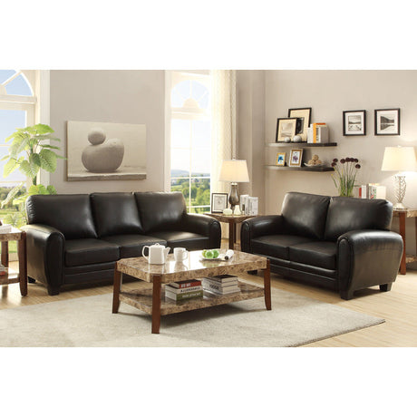 Rubin Black Loveseat - Ornate Home