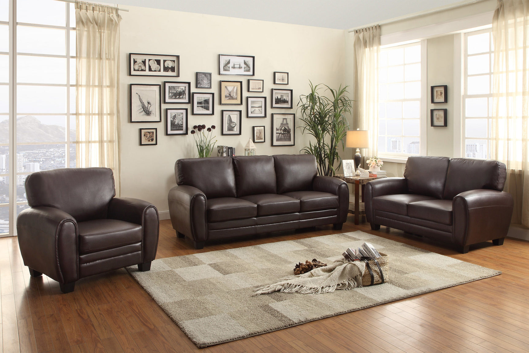 Rubin Brown Loveseat - Ornate Home
