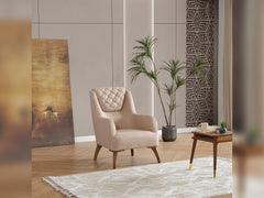 Ruby Beige Chair - Ornate Home