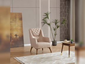 Ruby Beige Chair - Ornate Home