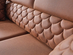 Ruby Brick 3-pieces (Sofa & Loveseat & Chair) Living Room Set - Ornate Home