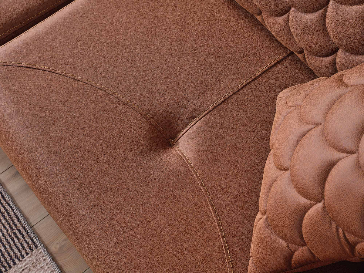 Ruby Brick Convertible Loveseat - Ornate Home